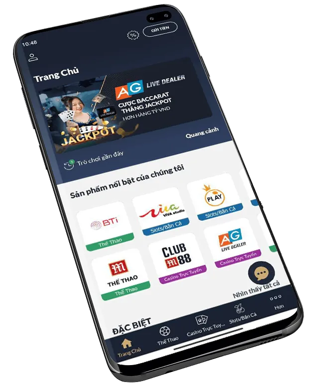 Giao diện ứng dụng 88club với đa dạng trò chơi